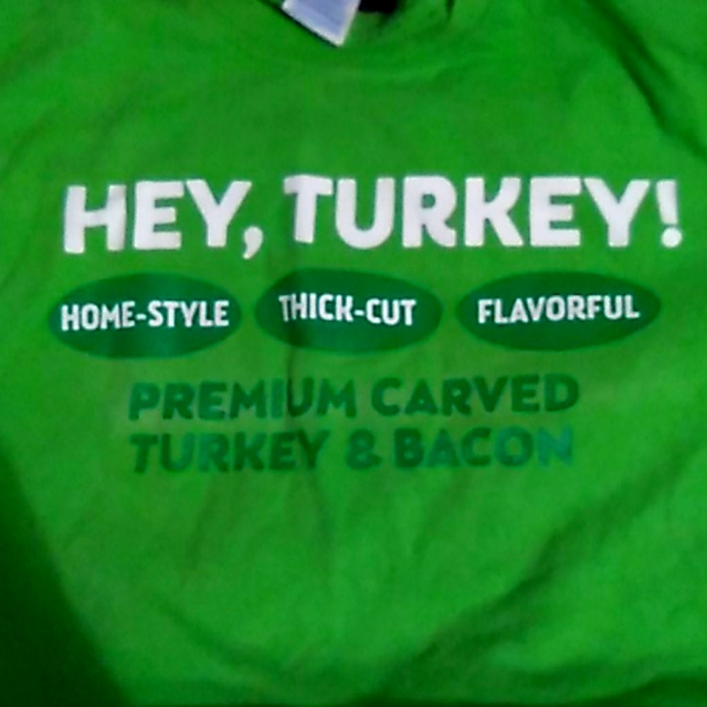 Subway Turkey Bacon Women’s Small Green Tshirt